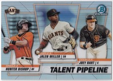 2020 Bowman Chrome Talent Pipeline JALEN MILLER JOEY BART HUNTER BISHOP #TP-SFG