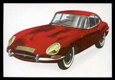 JAGUAE E TYPE XK-E Fixed Head Coupe Sportwagen 1964 Jacques Chocolate Trade Card