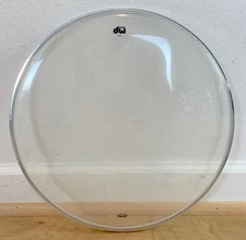 DW DRUM WORKSHOP 14" Stock HEAD Factory Logo Resonant Floor Tom Clear Single Ply