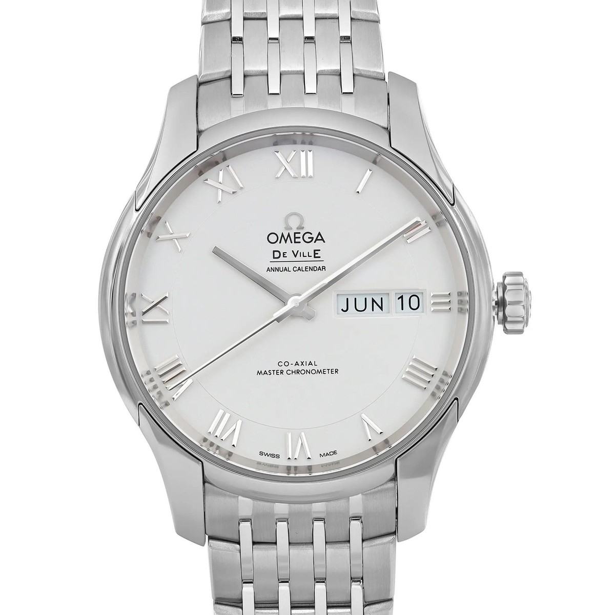 Omega De Ville Hour Vision 41mm Steel White Dial Men Watch 433.10