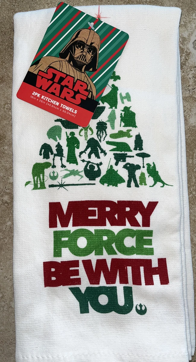 Disney Star Wars Hand Towels Christmas Merry Force Be With You 2