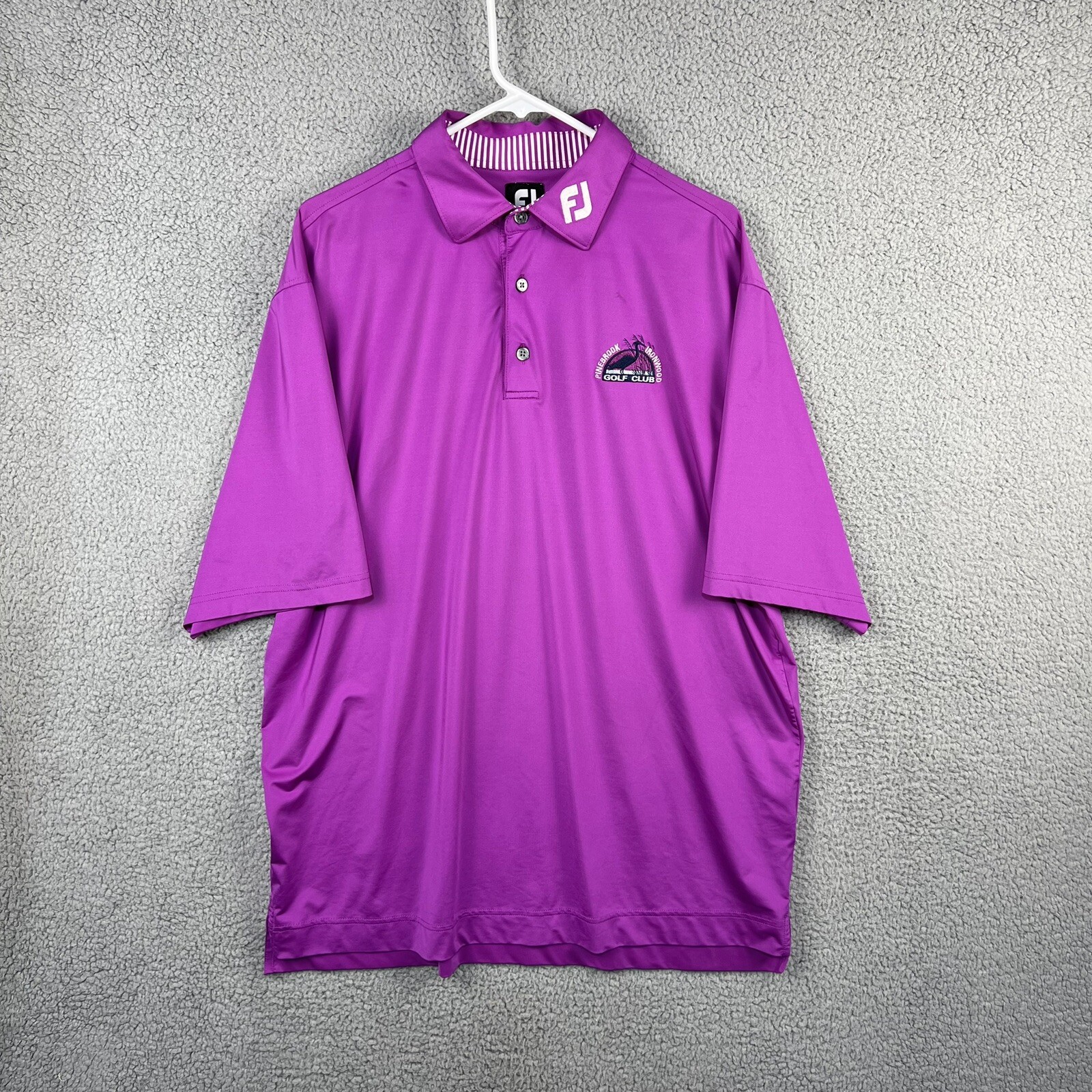 FootJoy FJ Golf Men's Polo Shirt Collar Logo PINK Mag… Gem