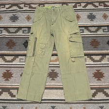 Vintage LRG Mens Cargo Pants 32 Green Wide Leg Baggy Skate Hip Hop Y2K D9