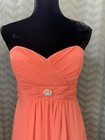 Size 8 Coral Prom Party Homecoming Dance Bridesmaid Formal Dress — photo 2