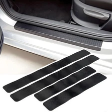 4pc For Dodge Ram 1500 Carbon Fiber Cab Door Sill Plate Protector Cover