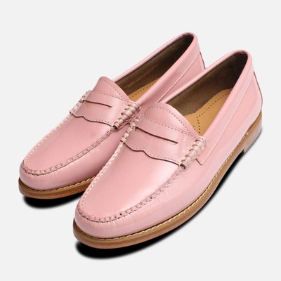 pink patent leather loafers