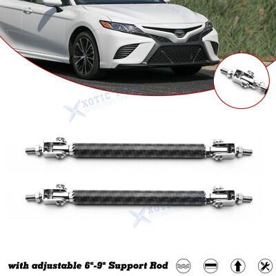 Silver 6-9 Bumper Diffuser Strut Rod Supporter Bars For Tesla Toyota Honda