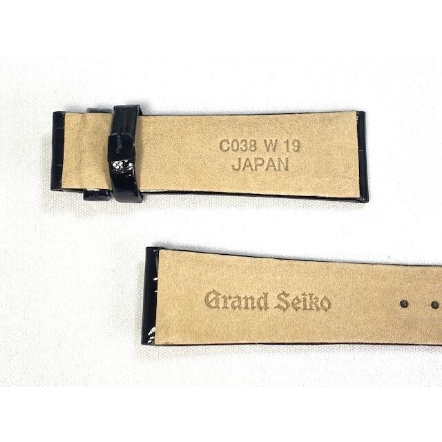 GRAND SEIKO Genuine Black Leather Band 19mm C03801119 for SBGW257