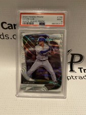 PSA Mint 9 2020 Panini Prizm Gavin Lux White Wave Prizm Refractor Rookie Card 