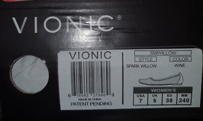 wine様 Vionic Spark 359Willow Wine US Size 7 Ballet Flat | eBay