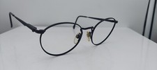 Vintage Sergio Tacchini ST1042 Black Round Metal Sunglasses Italy FRAMES ONLY