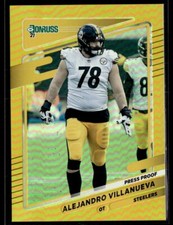 2021 Panini Donruss Alejandro Villanueva Press Proof Premium #24 Steelers
