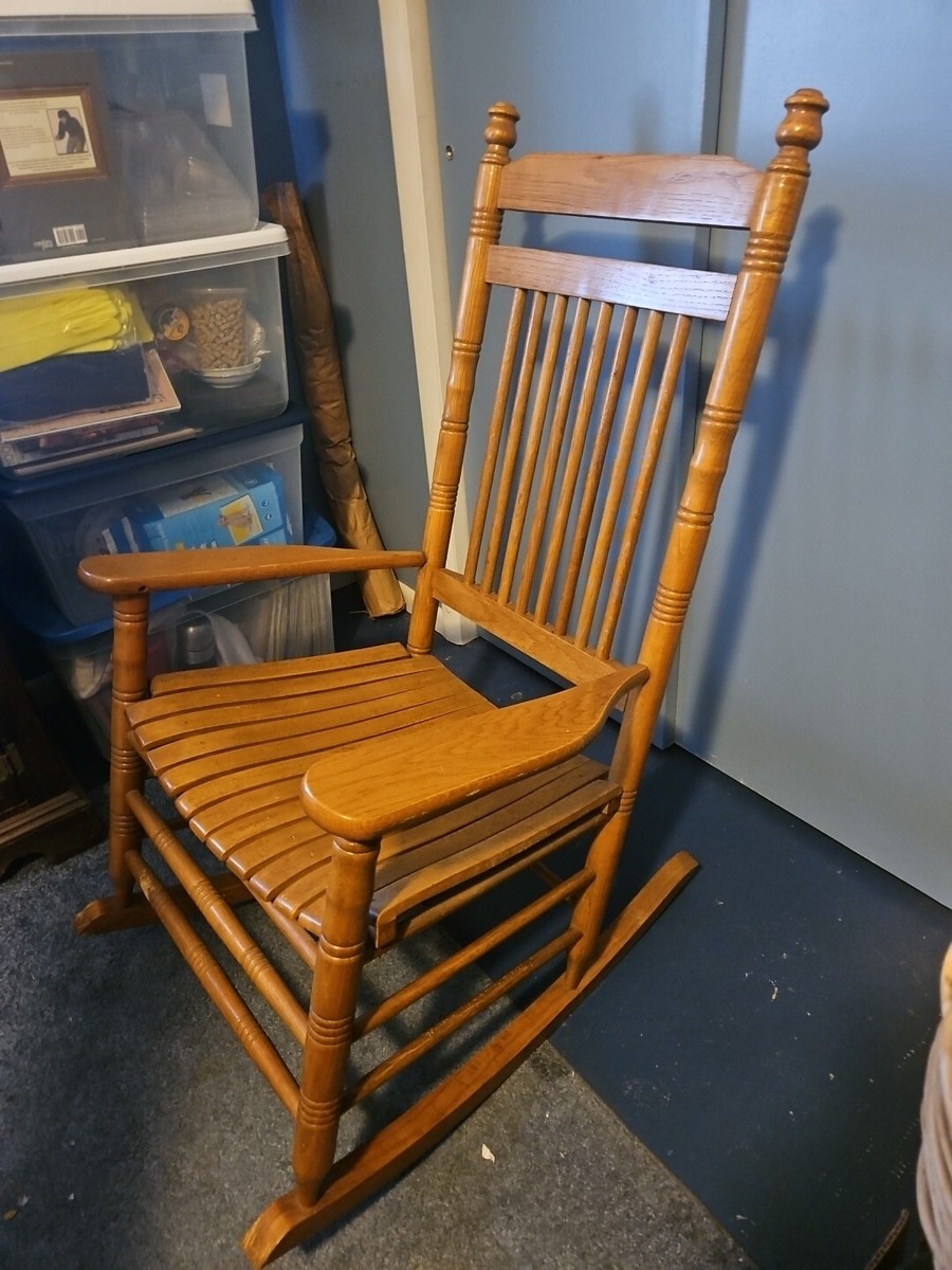 Vintage Spindle Back Cracker Barrel Rocking Chair
