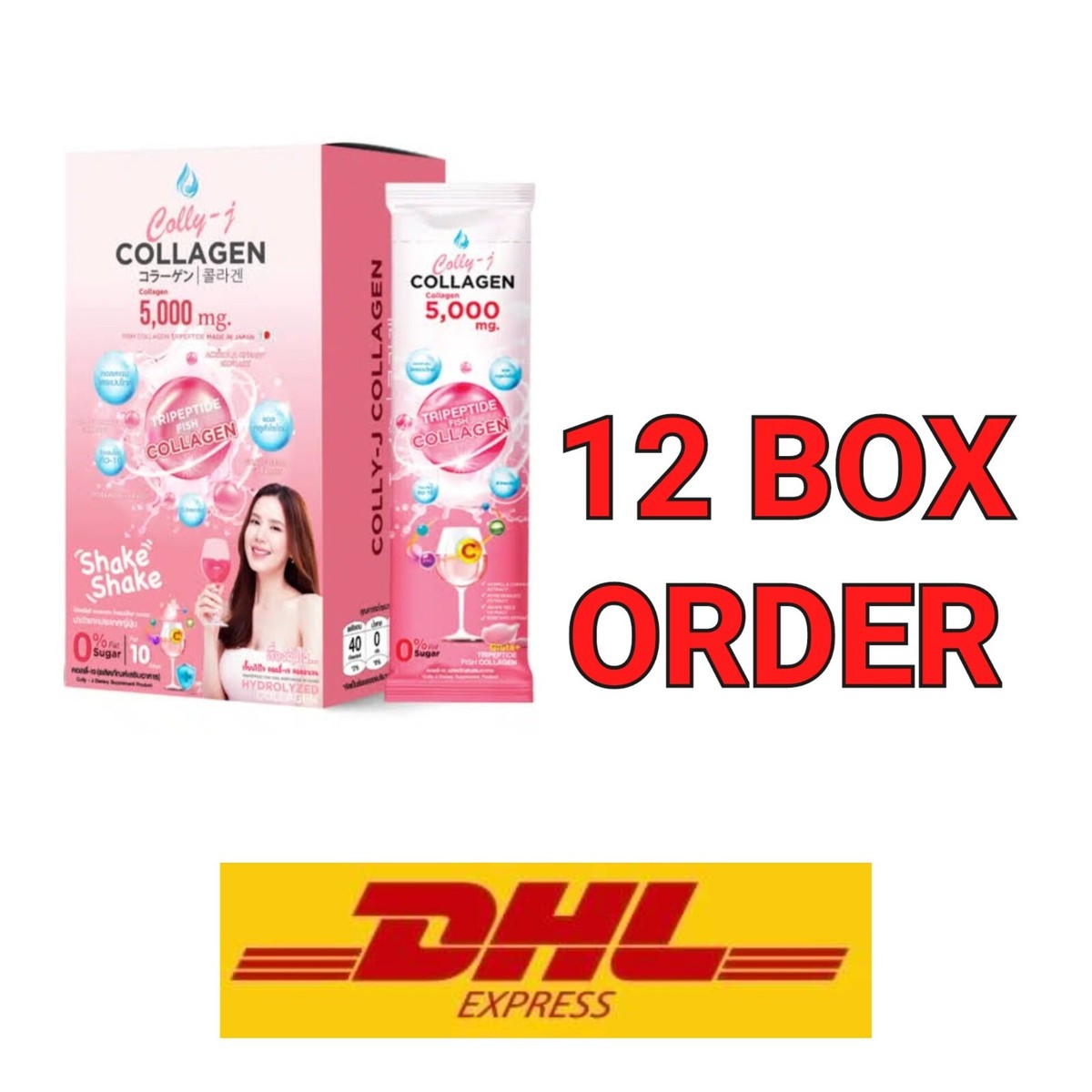12x COLLY J Fish Collagen Tripeptide Extracts Glutathione Antioxidant Skin  Drink | eBay