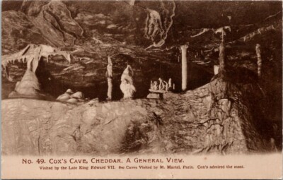 Cox's Cave, Cheddar - A General View Vintage Postcard Wpc7