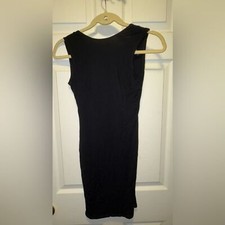 ASOS Black Bodycon Midi Dress Womens US 4 Sleeveless Minimalist LBD
