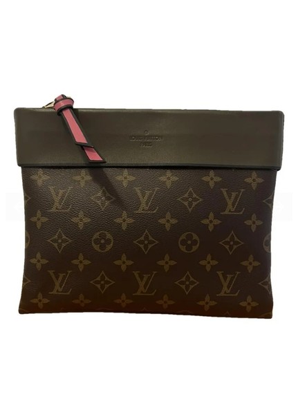 Louis Vuitton Tuileries Cloth Clutch Bag Designer Monogram Pochette LV