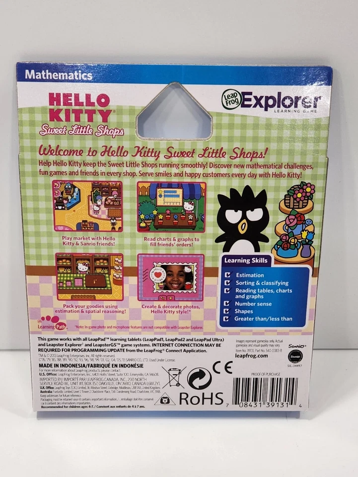 LeapFrog Leappad Explorer Hello Kitty Games LeapsterGS Mathematics Pre-K -1st Gr - Image 4 of 4