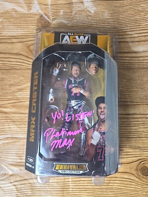 AEW Unrivaled Series 14 Max Caster #129 Wrestling Action Figure Signed 