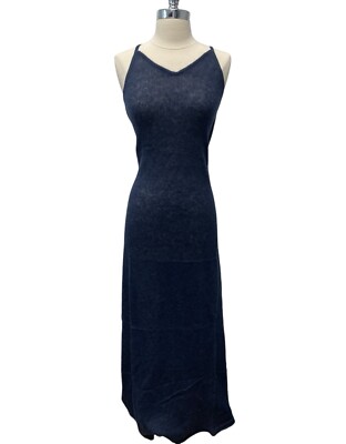 Alanui Alpaca Slip Dress Size Medium Beluga Blue NWT