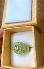 Vibrant Green Peridot Gemstone & Enamel Sterling Silver 925 Ring — photo 5