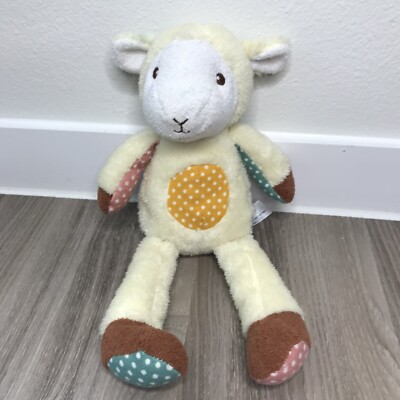 Animal Adventures Lamb Sheep Plush Cream Polka Dot 2015 Stuffed Lovey Toy 13 