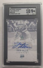 JOSH  ALLEN 2018 PANINI LUMINANCE PLATINUM BLUE SGC 9 10 AUTO ROOKIE INK  14/25