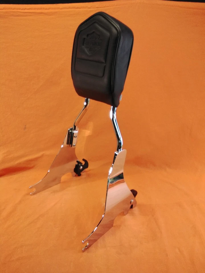 HARLEY DAVIDSON GENUINE CHROME SPORTSTER XL DETACHABLE SISSY BAR BACKREST W/LOGO - Image 3 of 4