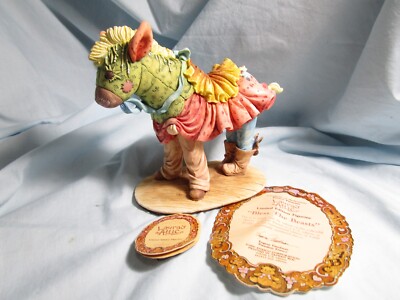 VTG Laura's Attic Figurine 1990's ''Bless The Beasts''Children as Donkey Figurine