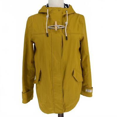Joules Kapuzenjacke senf wasserdicht Größe UK 10