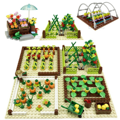 Buidling Block Bricks MOC Farm Pineapple Tomato Pumpkin Garden Field Set Lot