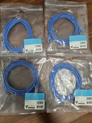 CAT5E Kabel UTP ungeschirmt blau 7 Fuß x 4