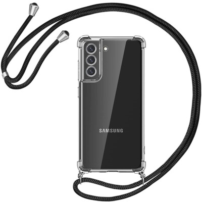 For Samsung S25 S24 S23 S22 Ultra S21 FE A53 CrossBody Lanyard Clear Case Cover