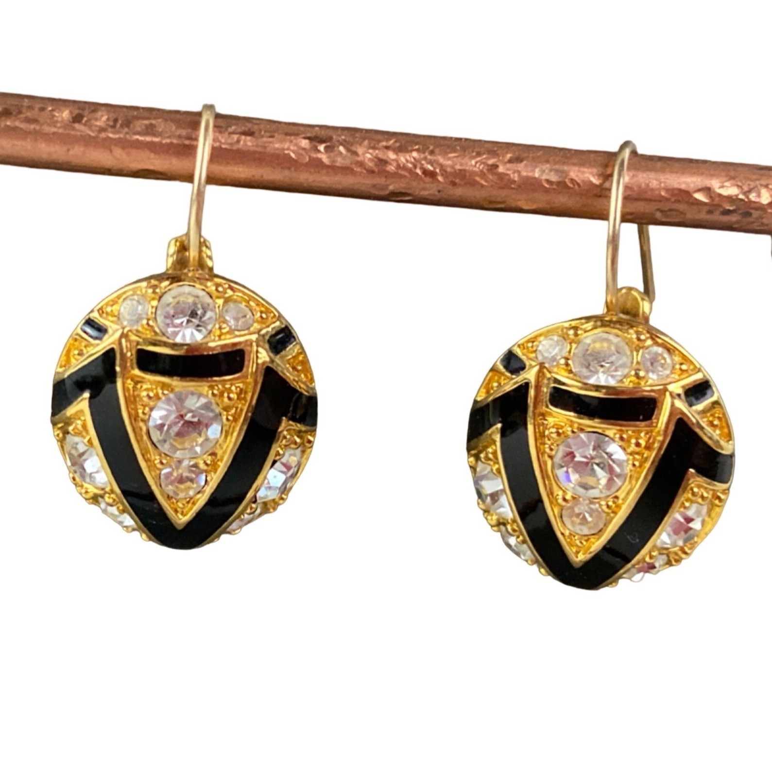 Vintage Kenneth Jay Lane (KJL) Enamel & Crystal D… - image 2