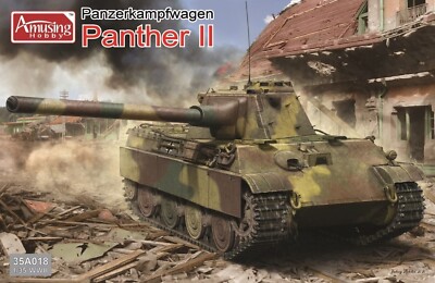 AMUSING HOBBY 1/35 Panzerkampfwagen Panther II #35A018 sealed Listed in USA 