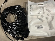 Power cord bundle New, 24 inch, black 32 pieces. C13 to C14