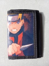 NARUTO Anime Japan Print Orange Tri-fold Kids Wallet Rare