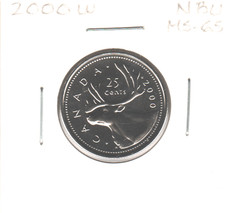 2000-W Canada 25 cents - NBU (PL-65) - GEM