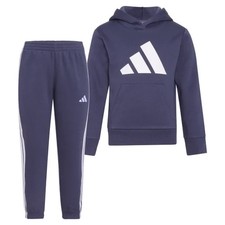 adidas Kids 2-piece Athletic Set 1 Pull-over Hoodie  1 Matching Pant BLUE
