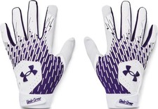Purple Medium Heatgear Sports Gloves Adjustable Cuffs Breathable Grip Pair