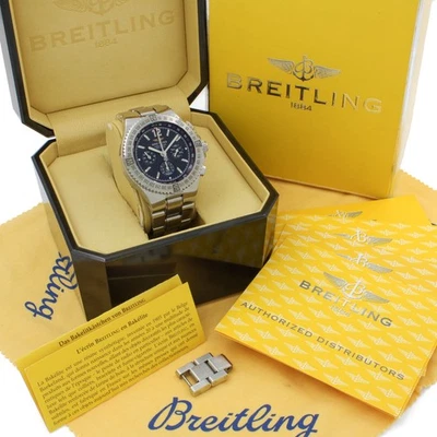 Men's Breitling Hercules Chronograph Ref.A39362 Black Dial 45mm Watch #W284327-4