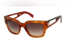 FENDI Blonde Havana Brown Red Square Gradient Sunglasses FS5276 215