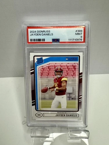 🔥 2024 Panini Donruss Rated Rookie Jayden Daniels #389 (RC) PSA 9 🔥