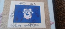 BRIAN BARRY-MURPHY and 13 - CARDIFF CITY HAND SIGNED MOUNTED CREST PHOTO