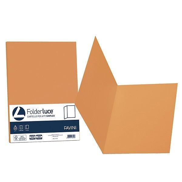 Favini Cartelle per Atti Folderluce Simplex 50 pz colore Arancio 56