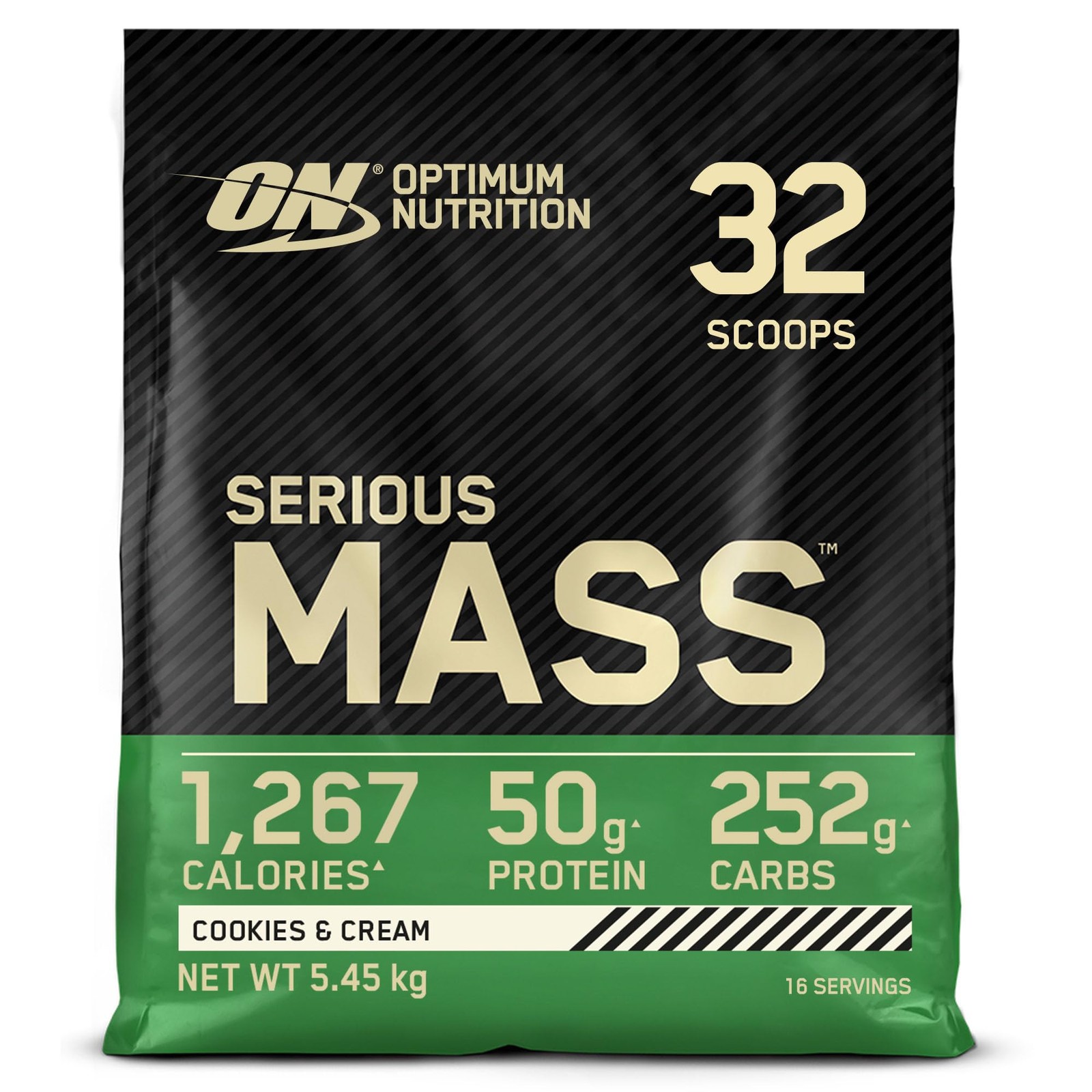 Optimum Nutrition Serious Mass Cookies & Cream - 5450G - Image 2