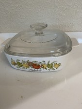SPICE OF LIFE CORNING WARE 1 Qt CASSEROLE DISH & LID VTG ?FRENCH SPICE? 1972-80