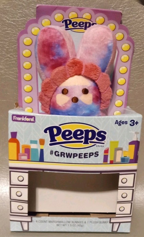 NEW Peeps Bunny Rabbit Plush Pink Purple Blue Tie Dye 6 Inch 6" Easter 2025 NIB