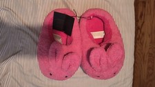 Pink Plush Bunny Slippers