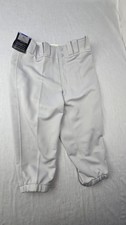 NEW Mizuno CHARCOAL GREY Baseball Long Pants ADULT Medium NWT Hemmed Bottom